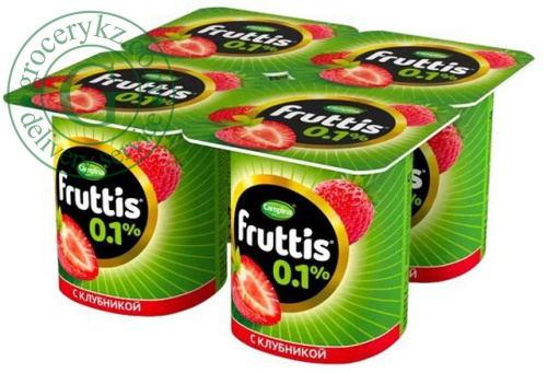 Fruttis yogurt, 0.1%, strawberries (4 in 1), 440 g