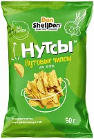 Don Shelldon chickpea chips, onion and herbs, 50 g