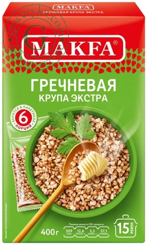 Makfa buckwheat in bags, 6 bags, 400 g