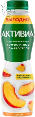 Activia yogurt, drinking, peach, 670 g