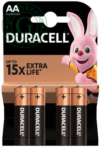Duracell Extra Life AA batteries, 4 pc