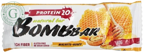 Bombbar protein bar, walnut and honey, 60 g