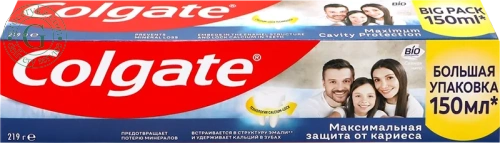 Colgate toothpaste, maximum protection against caries, 219 g