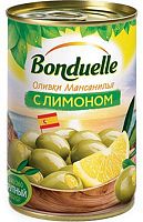 Bonduelle canned green olives stuffed with lemon, 300 g