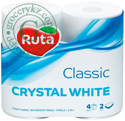 Ruta Classic toilet paper, crystal white (4 in 1)