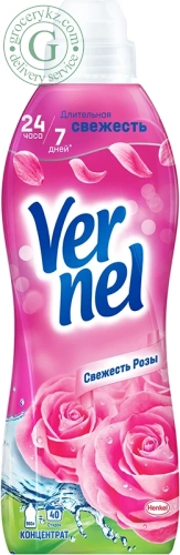 Vernel fabric softener, rose, 40 washes, 960 ml
