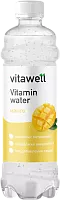 Vitawell lightly sparkling vitamin water, mango, 500 ml