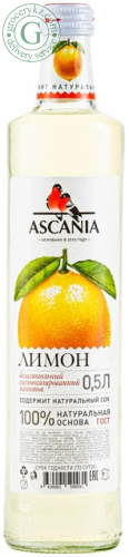 Ascania carbonated drink, lemon, 0.5 l