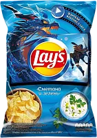 Lay's potato chips, sour cream and herbs, 225 g