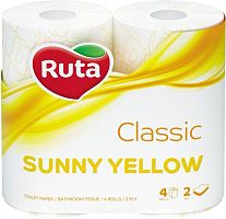 Ruta Classic toilet paper, sunny yellow (4 in 1)