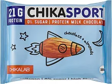 Chikasport protein milk chocolate, almond, 100 g