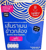 Happy Noodles brown rice ramen noodles, chicken, 65 g