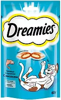 Dreamies dry cat food, salmon, 60 g