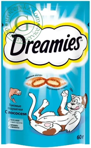 Dreamies dry cat food, salmon, 60 g