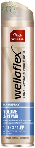 Wella Wellaflex hairspray, volume and repair, 250 ml