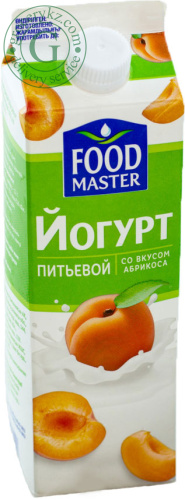 FoodMaster yogurt, drinking, peach, 2%, 900 g