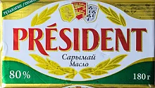 President salted butter, 80%, 180 g