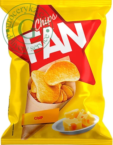 Fan potato chips, cheese, 120 g