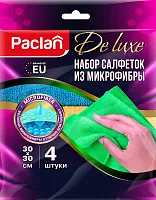 Paclan microfiber cloth (30 × 30 cm), 4 pc