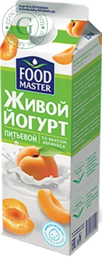 Foodmaster drinking live yogurt, peach, 900 g