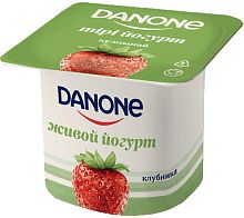 Danone yogurt, strawberries, 120 g