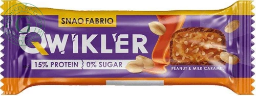 Snaq Fabriq candy bar, peanut and milk caramel, 35 g