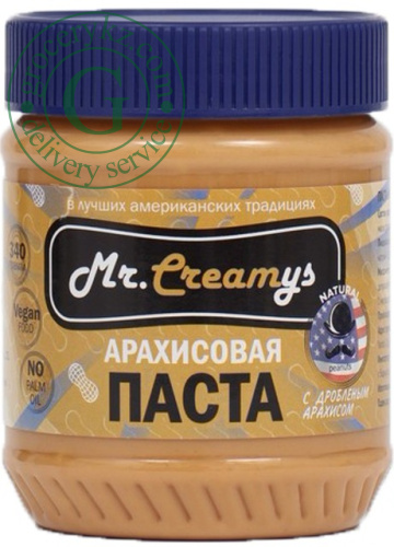 Mr. Creamys peanut butter, crunchy, 340 g