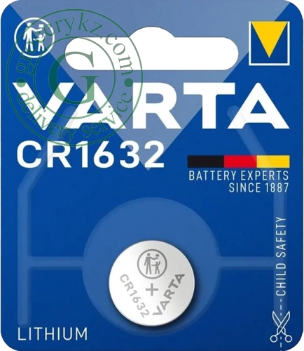 Varta CR1632 battery, 1 pc