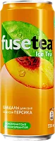 Fuse-Tea black ice tea, peach, 0.33 l