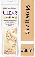 Clear Women shampoo, сlay therapy, 380 ml