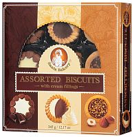 Santa Bakery assorted biscuits with cream fillings, 345 g