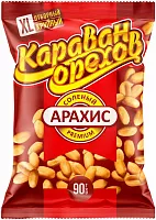 Caravan orekhov salted roasted peanuts, 90 g