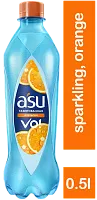 ASU sparkling water, orange, 0.5 l