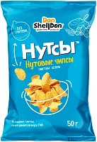 Don Shelldon chickpea chips, sour cream and herbs, 50 g