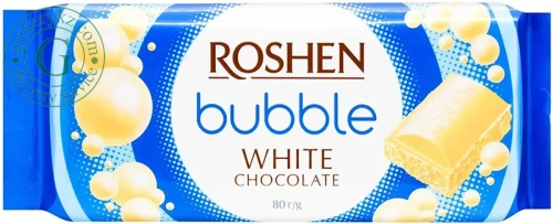 Roshen bubble chocolate, white, 85 g
