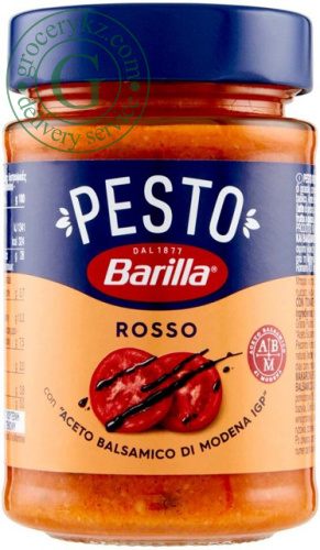 Barilla Pesto sauce with basil and tomatoes, 190 g