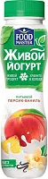 Foodmaster drinking live yogurt, peach and vanilla, 280 g