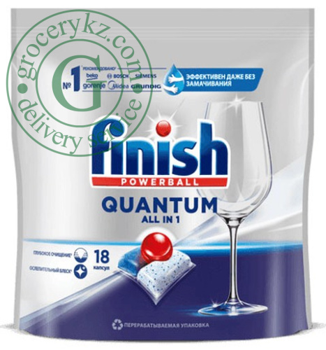 Finish Quantum All in 1 dishwasher tablets, 18 tablets
