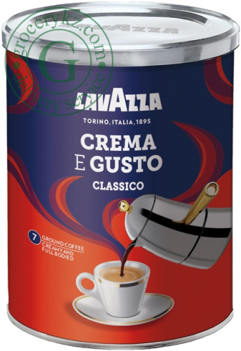 Lavazza Crema e Gusto ground coffee, metal jar, 250 g