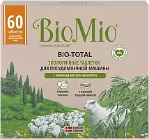 BioMio Bio-Total dishwasher tablets, eucalyptus essential oil, 60 tablets
