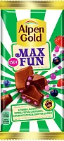 Alpen Gold Max Fun chocolate, berries, caramel and effervescent balls, 150 g
