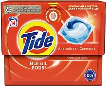 Tide All in 1 Pods laundry capsules, alpine freshness, 14 count