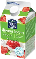 Foodmaster drinking live yogurt, strawberry, 450 g