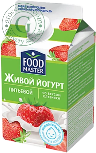 Foodmaster drinking live yogurt, strawberry, 450 g