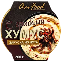 AmFood Secrets of the East hummus, mushrooms, 200 g