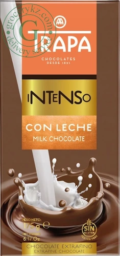 Trapa Intenso Con Leche milk chocolate bar, 175 g