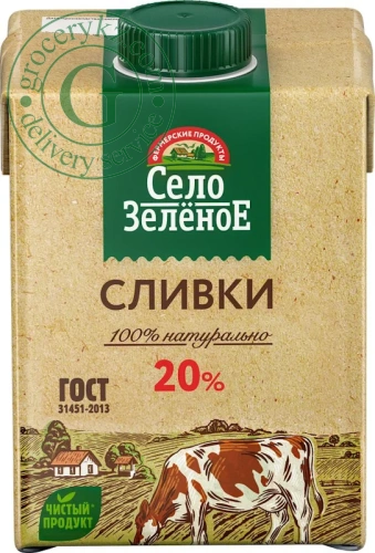 Selo Zelenoe cream, 20%, 500 g Selo Zelenoe cream, 20%, 500 g