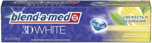 Blend-a-med 3D White toothpaste, lemon, 100 ml