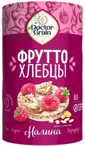 Doctor Grain cereal crispbread, raspberry, 80 g