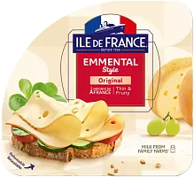 Ile de France Emmental Style semihard cheese, sliced, 150 g